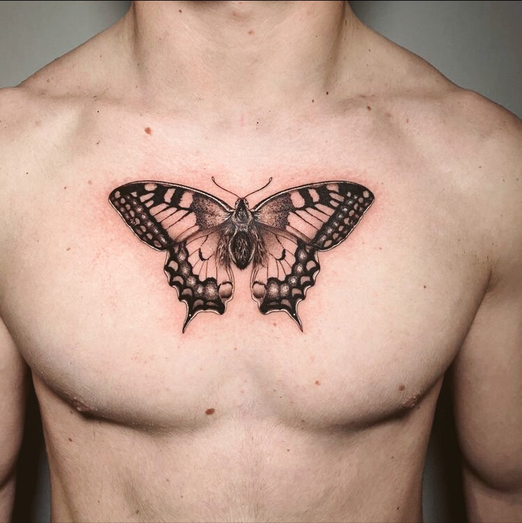 tatuaje de mariposa cebra significado - tatuaje de mariposa cebra en el brazo - tatuaje de mariposa cebra para hombre - tatuaje de mariposa cebra con flores